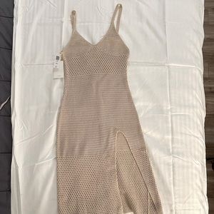 ARITZIA || Wilfred Evie Crochet midi slit dress